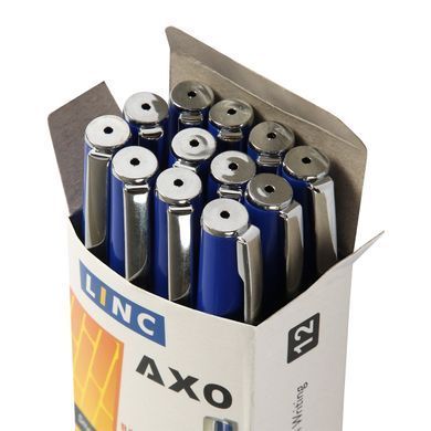 Ручка кулькова LINC AXO 1,0 мм синя, мікс корпусів - 3