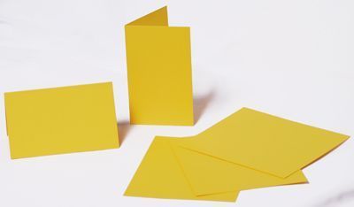 Набір заготовок для листівок 5 шт, 21х10,5 см, №2, жовтий, 220г/м2, ROSA TALENT - 2