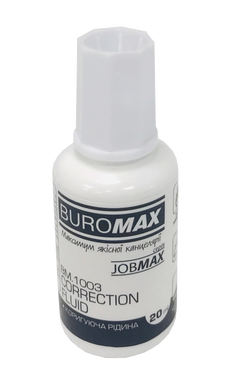 Корректирующая жидкость с кисточкой, JOBMAX, 20 мл - 1