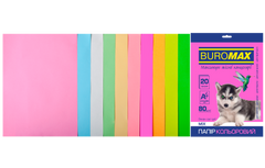 Набір кольорового паперу PASTEL+NEON, 10 кол., 20 арк., А4, 80 г/м² - 1