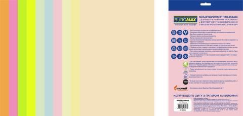 Набор цветной бумаги PASTEL+NEON, EUROMAX, 10 цв., 20 л., А4, 80 г/м&sup2; - 4
