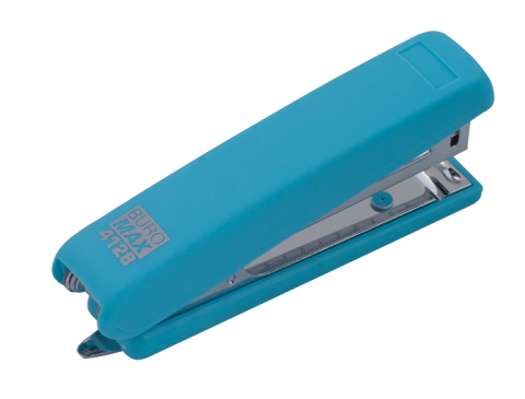 Степлер пластиковый, RUBBER TOUCH, 12 л., (скобы №10), 107х25х54 мм, синий - 3