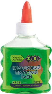 Клей (для слаймів) зелений прозорий на PVA-основі, 88 мл - 2