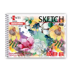 Альбом для акварели SANTI "Flowers", А4, "Paper Watercolour Collection", 20 л, 200г/м3 - 1