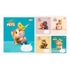 Тетрадь школьная Yes Cat and pets А5 12 листов клетка - 1
