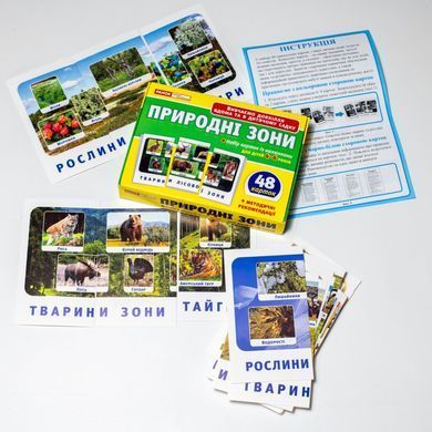 Набір карток.Природні зони - 2
