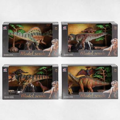 Набор динозавра Q 9899 V7 (24/2) 4 вида, 5 элементов, 3 динозавра, 2 аксессуара, в коробке - 1