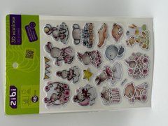 3D наліпки Милі звірята 19 см, KIDS Line - 1