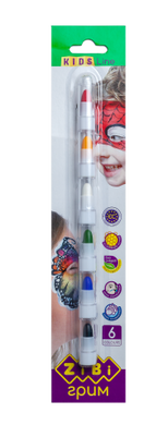 Карандаши для грима лица и тела, 6 цветов стандарт, KIDS Line - 3