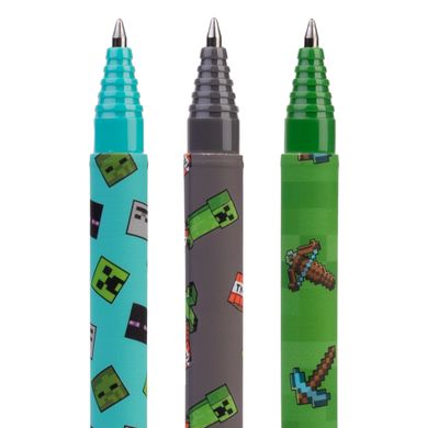 Ручка гелева YES пиши-стирай Minecraft 0,5 мм, синя - 3