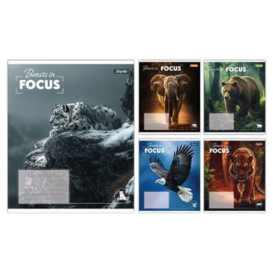 Тетрадь ученическая общая 1 Вересня Beasts in Focusg А5 60 листов клетка - 6