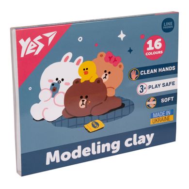 Пластилін Yes Line Friends 16 кольорів 320 г - 1