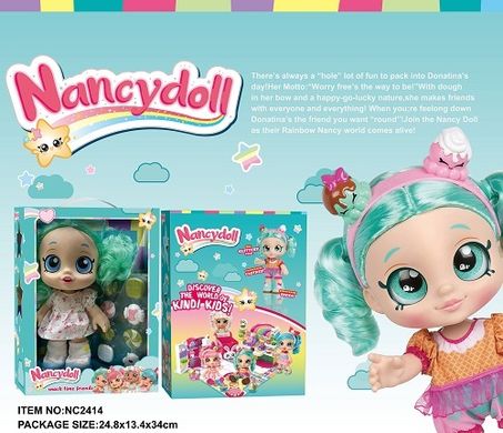 Ігровий набір NANCY DOLLS NC2414 (24шт|2) лялька Peppa-Mint Kids+тістечко в компл, 28см в кор 24,8*34*13,4см - 1