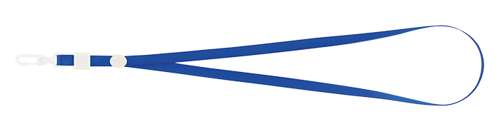 Шнурок с карабином для бейджа-идентификатора, 460х10 мм, синий - 2