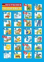 Плакат картонний двосторонній А4 "Німецький алфавіт" (для учня) Підручники і посібники - 1