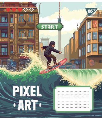 Зошит шкільний Yes Pixel art А5 12 аркушів лінія - 4