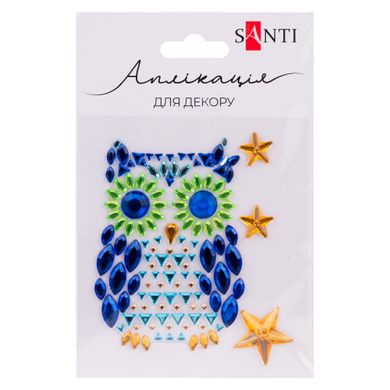 Аплікація SANTI зі страз самоклеючих Owl 9,5х8 см - 1