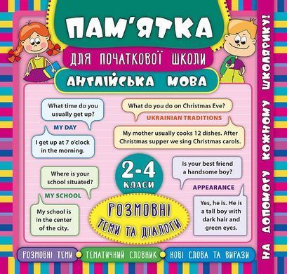 Пам&rsquo;ятка для початкової школи &mdash; Англійська мова. Розмовні теми та діалоги. 2&mdash;4 класи - 2