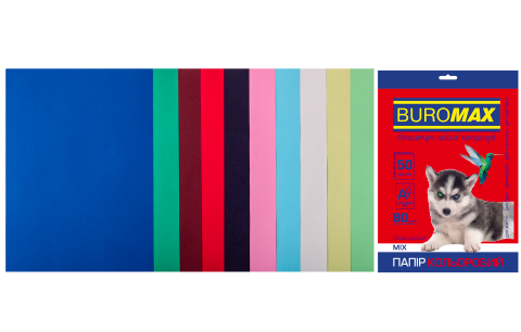 Набір кольорового паперу DARK+PASTEL, 10 кол., 50 арк., А4, 80 г/м² - 1