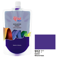 Краска гуашевая, (912) Фиолетовая, 200мл, ROSA Studio - 1