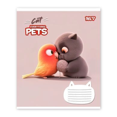 Тетрадь школьная Yes Cat and pets А5 12 листов косая линия - 5