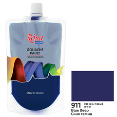 Краска гуашевая, (911) Синяя темная, 200мл, ROSA Studio - 1