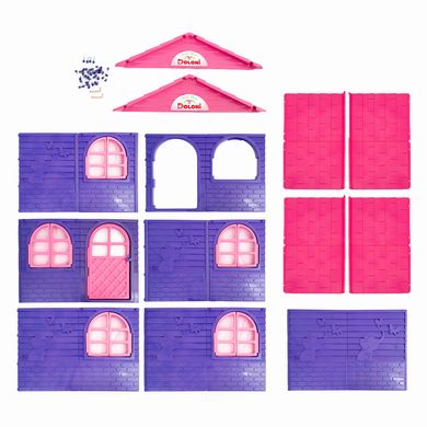 Дом детский со шторками (Розовый/Фиолетовый) 265*130*119см - 5