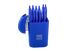 Стакан пластиковий для канц. приладдя, RUBBER TOUCH, синій - 8