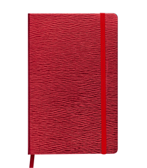 Блокнот деловой INGOT, LOGO2U, 125x195 мм, 80 л., клетка, красный, иск. кожа - 1