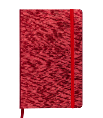 Блокнот діловий INGOT, 125x195 мм, 80 арк., клітинка, червоний, шт.шкіра - 2