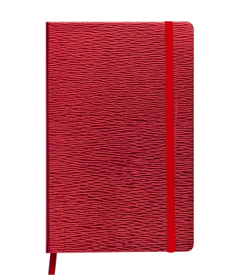 Блокнот діловий INGOT, 125x195 мм, 80 арк., клітинка, червоний, шт.шкіра - 1