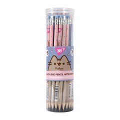 Карандаш чернографитный Yes Pusheen круглый с ластиком Pusheen 1 2 дизайна микс - 1