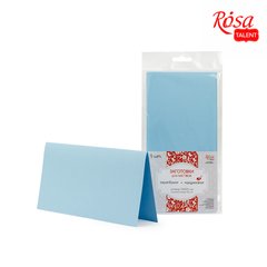Набір заготовок для листівок 5шт 21х10,5см №5 блакитний 220г/м2 ROSA TALENT - 1