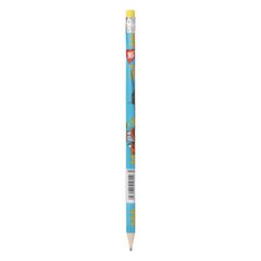 Олівець чорнографітний YES 8bit UA трикутний з ластиком - 1