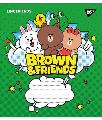 А5/12 кос. YES Line friends, тетрадь учен. - 1