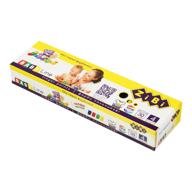 Фарби пальчикові 4 кольорів х 30мл, BABY Line - 2