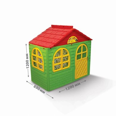 DOLONI "Дом со шторками" (Зелено-красный) артикул 02550/13 - 2