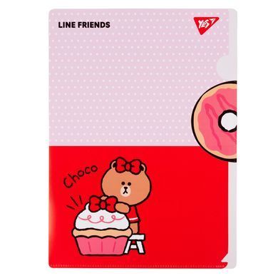 Папка-уголок YES Line Friends. Choco A4 с клапаном - 3