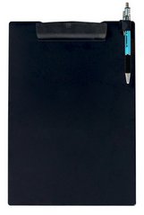 Планшет пластиковий А4 чорний з кліпом, тримач для ручки, 2.5 мм. NORMA - 1