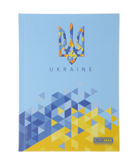 Блокнот UKRAINE, А5, 96 арк., клітинка, тверда картонна обкладинка, блакитний - 1