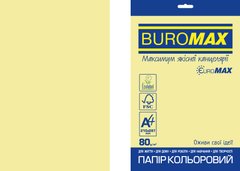 Папір кольоровий PASTEL, EUROMAX, жовтий, 20 арк., А4, 80 г/м² - 1