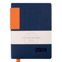 Ежедневник А5 Leo Planner датированный 2024 Infinity темно синий 368 стр - 1