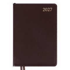 Ежедневник Leo Planner Aldento A5 датированный 2027 интегральный темно-коричневый 368 страниц - 1