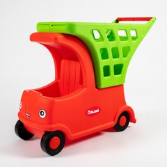 Іграшка дитяча "Дитячий автомобіль із кошиком" Червоний/Салатовий DOLONI - 1