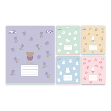 Зошит шкільний Yes Miffy Flowers А5 12 аркушів клітинка - 6