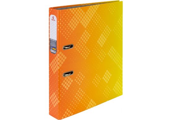 Папка-регистратор А4 50мм. оранжево-желтая с печатной обложкой Optima - 2