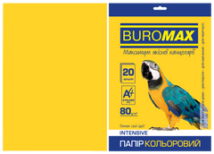Папір кольоровий INTENSIVE, жовтий, 20 арк., А4, 80 г/м&sup2; - 1