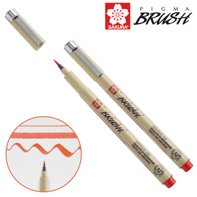 Лінер-пензель PIGMA Brush, Червоний, Sakura - 1