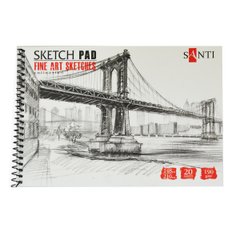 Альбом для графики SANTI, А5, "Fine art sketches", 20 л. 190 г/м2 - 1
