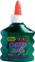 Клей ГЛИТТЕР (для слаймов) зеленый на PVA-основе, прозрачный, 88 мл - 1
